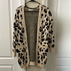 Leopard print cardigan